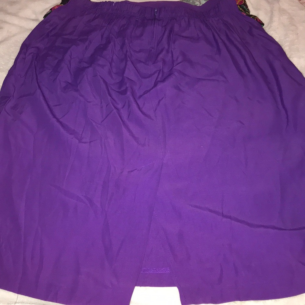 Vintage Purple Paisley Skirt - Picture 3 of 4